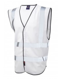 Leo Pilton Reflective Waistcoat - White